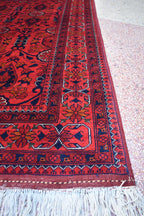 4.11 x 3.4 Ft Handamde Beljik Rug, Top Quality Afghan Rug Turkmen Tribal Rug Oriental Rug Veg Dye 100% Wool Living Room Rug Bedroom Rug
