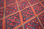 4x4 Ft Old Mashwani Area Rug, Afghan Handmade Soft Rug, Tribal Mashwani Rug, Turkmen Antique Geometric Rug, Rug Bedroom Rug