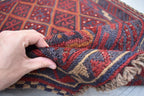 4x4 Ft Old Mashwani Area Rug, Afghan Handmade Soft Rug, Tribal Mashwani Rug, Turkmen Antique Geometric Rug, Rug Bedroom Rug