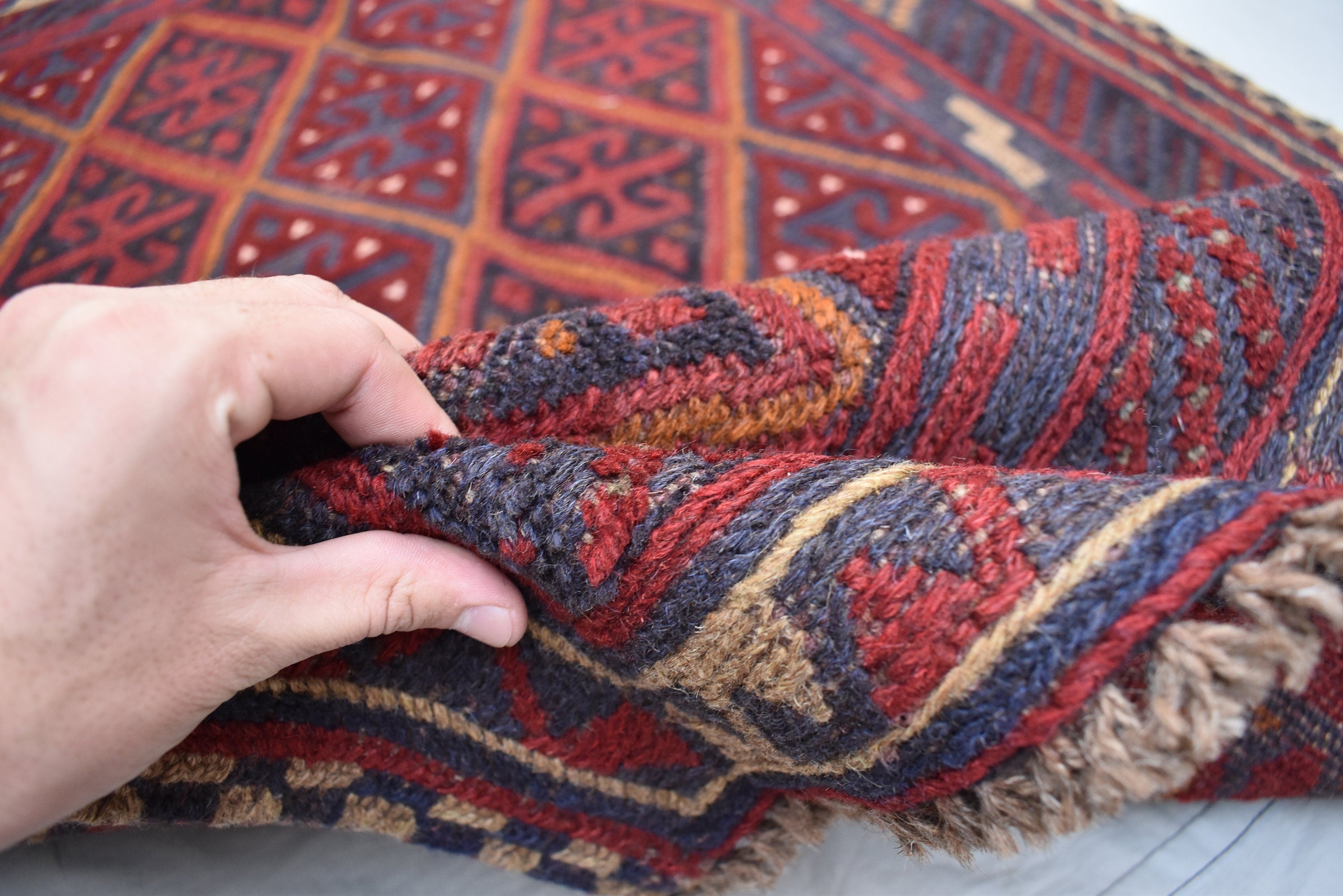 4x4 Ft Old Mashwani Area Rug, Afghan Handmade Soft Rug, Tribal Mashwani Rug, Turkmen Antique Geometric Rug, Rug Bedroom Rug