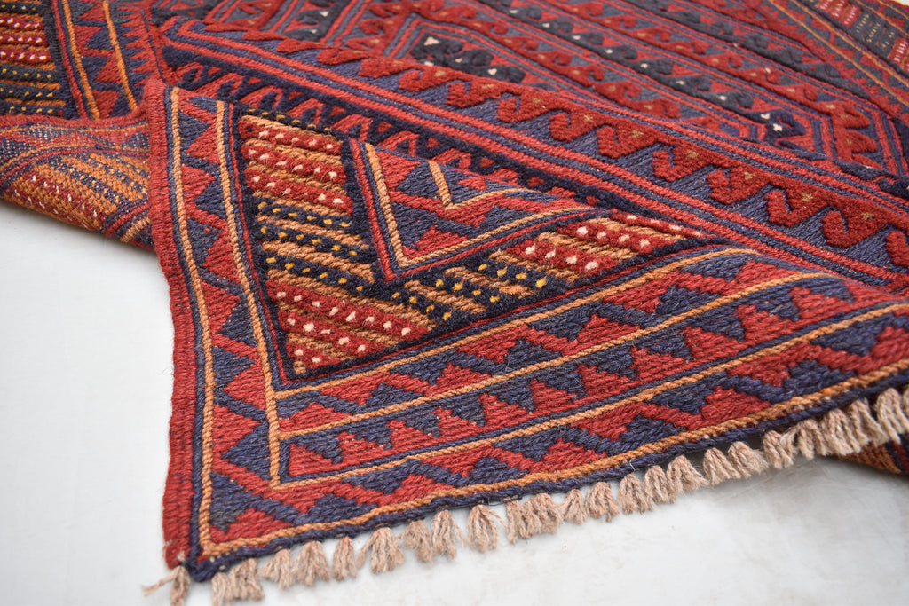 4x4Ft Vintage Mashwani Square Rug, Afghan Handmade Mashwani Soft Rug, Tribal Mashwani Rug, Turkmen Antique Geometric Rug, Bedroom Rug
