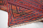4x4Ft Vintage Mashwani Square Rug, Afghan Handmade Mashwani Soft Rug, Tribal Mashwani Rug, Turkmen Antique Geometric Rug, Bedroom Rug