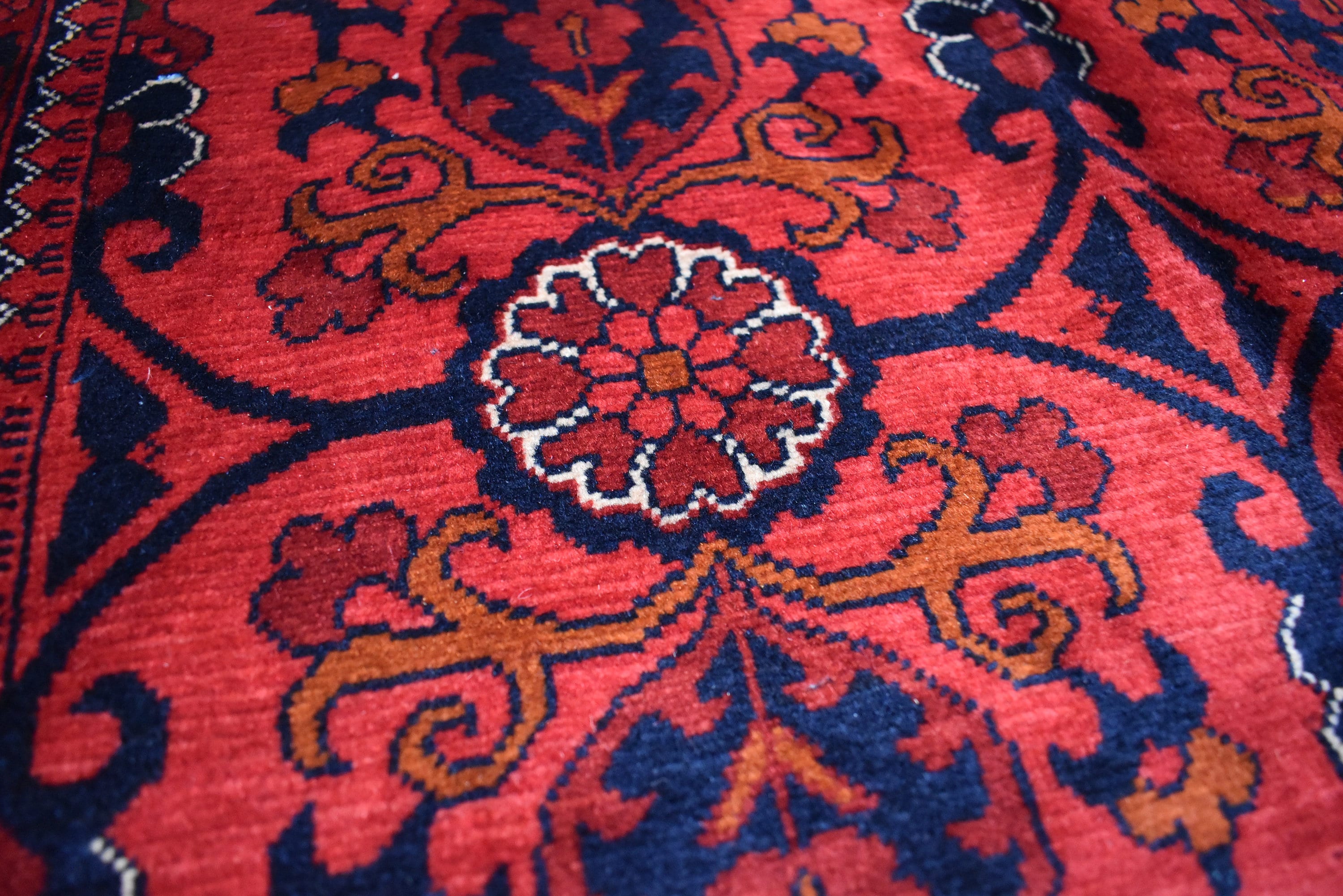 4.11 x 3.4 Ft Handamde Beljik Rug, Top Quality Afghan Rug Turkmen Tribal Rug Oriental Rug Veg Dye 100% Wool Living Room Rug Bedroom Rug