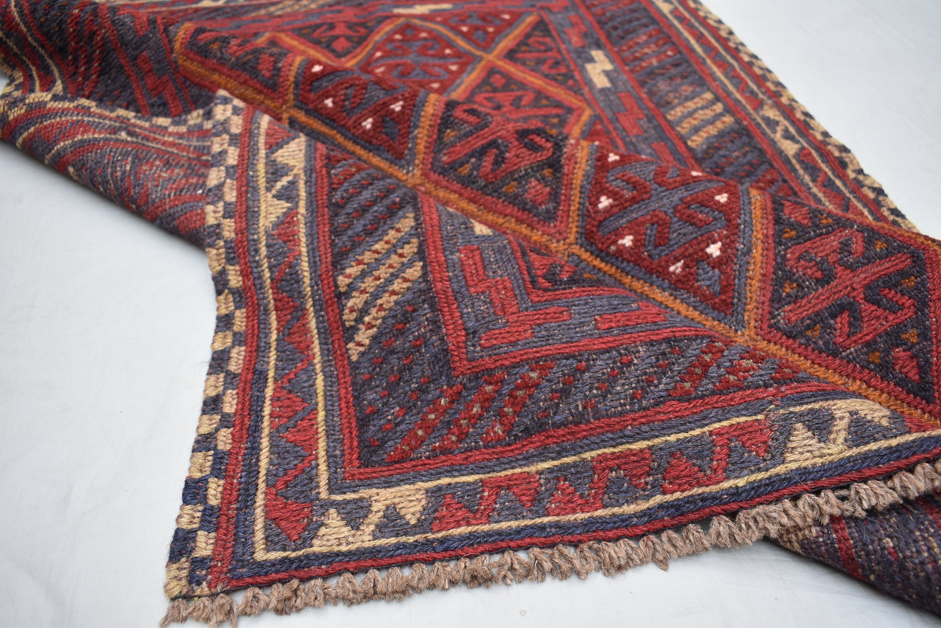4x4 Ft Old Mashwani Area Rug, Afghan Handmade Soft Rug, Tribal Mashwani Rug, Turkmen Antique Geometric Rug, Rug Bedroom Rug