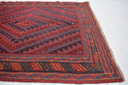 4x4Ft Vintage Mashwani Square Rug, Afghan Handmade Mashwani Soft Rug, Tribal Mashwani Rug, Turkmen Antique Geometric Rug, Bedroom Rug
