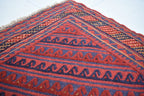 4x4Ft Vintage Mashwani Square Rug, Afghan Handmade Mashwani Soft Rug, Tribal Mashwani Rug, Turkmen Antique Geometric Rug, Bedroom Rug
