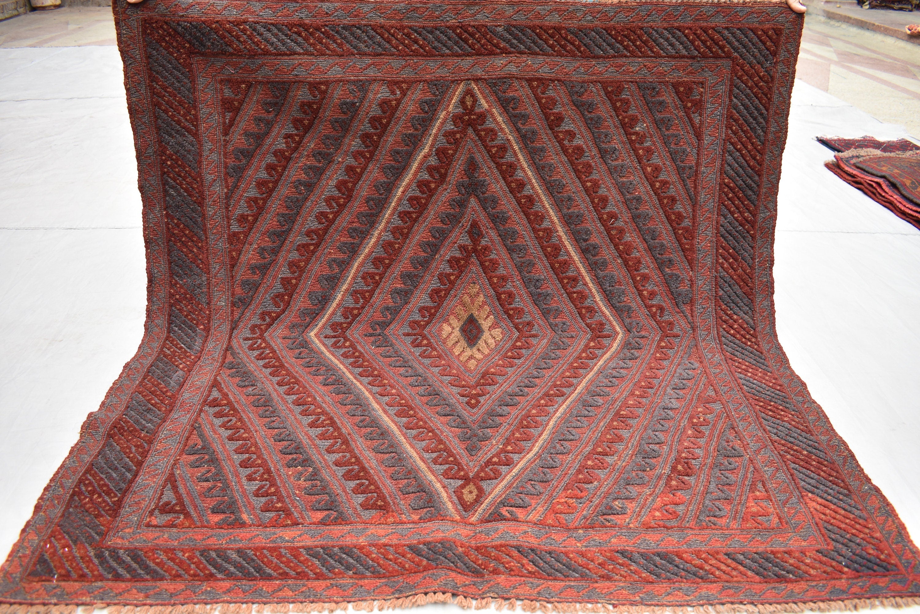 4x4Ft Square Area Rug, Afghan Handmade Mashwani Soft Rug, Tribal Rug, Turkmen Antique Geometric Rug, Rug Bedroom Rug, Dining Room Rug
