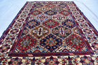 Kashi Maranus Afghan Handmade 5×3.2 ft, Luxurious Persian Style Wool rug, Authentic Oriental design, Rugs for Living Room, Bedroom Rug
