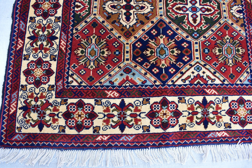 Kashi Maranus Afghan Handmade 5×3.2 ft, Luxurious Persian Style Wool rug, Authentic Oriental design, Rugs for Living Room, Bedroom Rug
