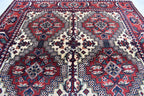5.4x3.4 ft Handwoven Manarus Yousafi Carpet - Traditional Wool Rug, oriental area rug, Geometric rug