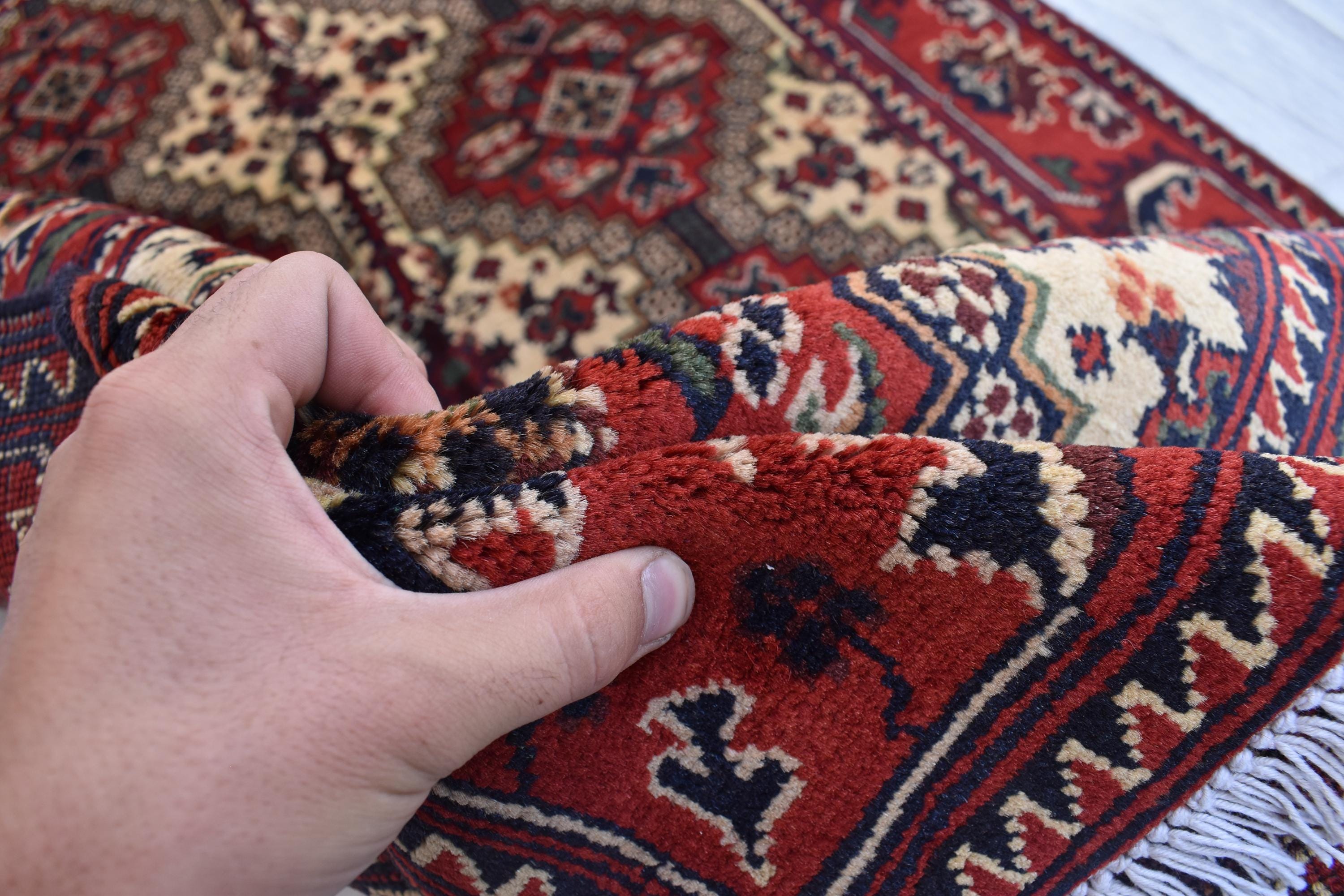 5.4x3.4 ft Handwoven Manarus Yousafi Carpet - Traditional Wool Rug, oriental area rug, Geometric rug