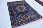 Authentic Mamluk Carpet - 4.11x3.4 ft Handcrafted Wool Rug, oriental mamluk rug, living room rug