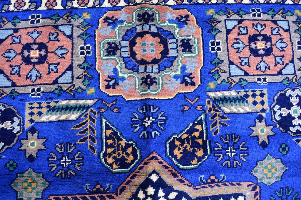 Authentic Mamluk Carpet - 4.11x3.4 ft Handcrafted Wool Rug, oriental mamluk rug, living room rug