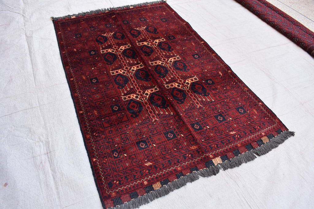 5.2x3.3 ft Exquisite Vintage Ahal Gul Carpet Timeless Craftsmanship and Tradition, Turkmen handmade vintage rug