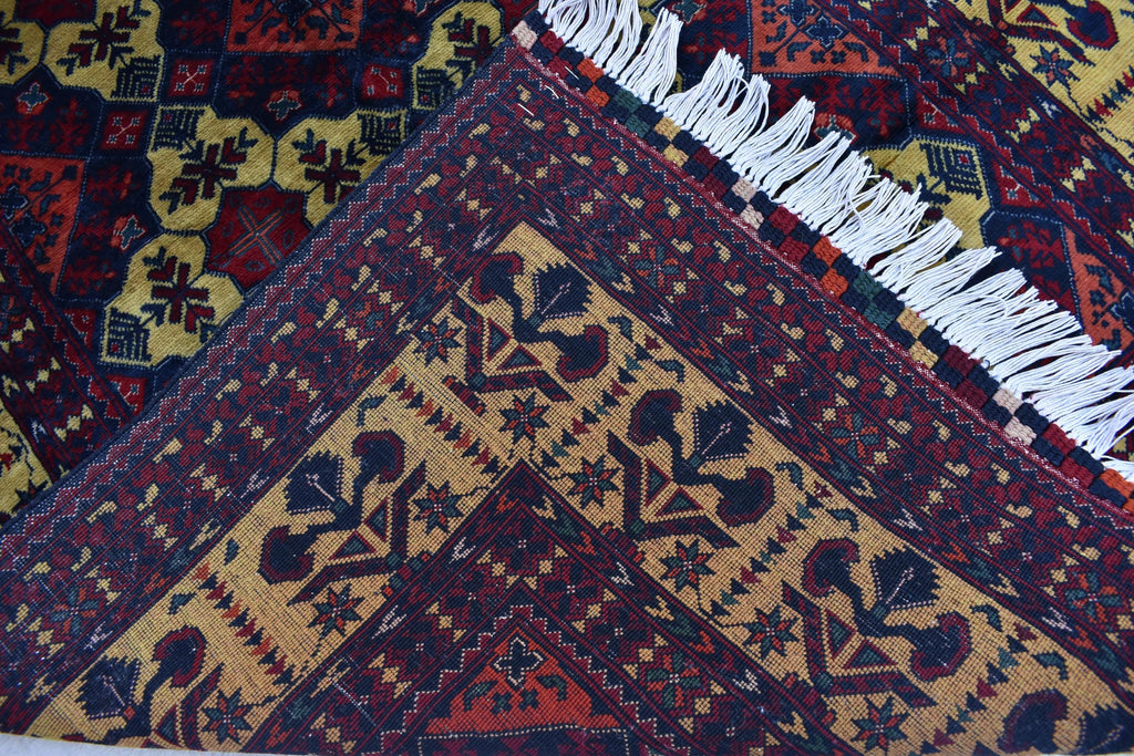 Authentic Yousafi Beljik Carpet 5x3.5 ft: Handwoven Afghan Masterpiece with Traditional Patterns, traditional carpet wool rug