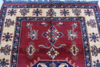 Vintage Karqai Carpet 4.10x3.10 ft: Handwoven Afghan Rug with Traditional Patterns – Authentic Wool Carpet, Collectible Rug