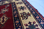 Vintage Karqai Carpet 4.10x3.10 ft: Handwoven Afghan Rug with Traditional Patterns – Authentic Wool Carpet, Collectible Rug