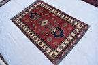 5.2x3.4 ft Vintage Karqai Carpet Handwoven Afghan Rug with Authentic Tribal Patterns – Wool Carpet