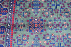 Authentic Bukhara Rug Handwoven 6.9x5 ft Traditional Afghan Carpet Rich Colors, Durable Wool, Perfect for Living Room or dinning room