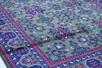 Authentic Bukhara Rug Handwoven 6.9x5 ft Traditional Afghan Carpet Rich Colors, Durable Wool, Perfect for Living Room or dinning room