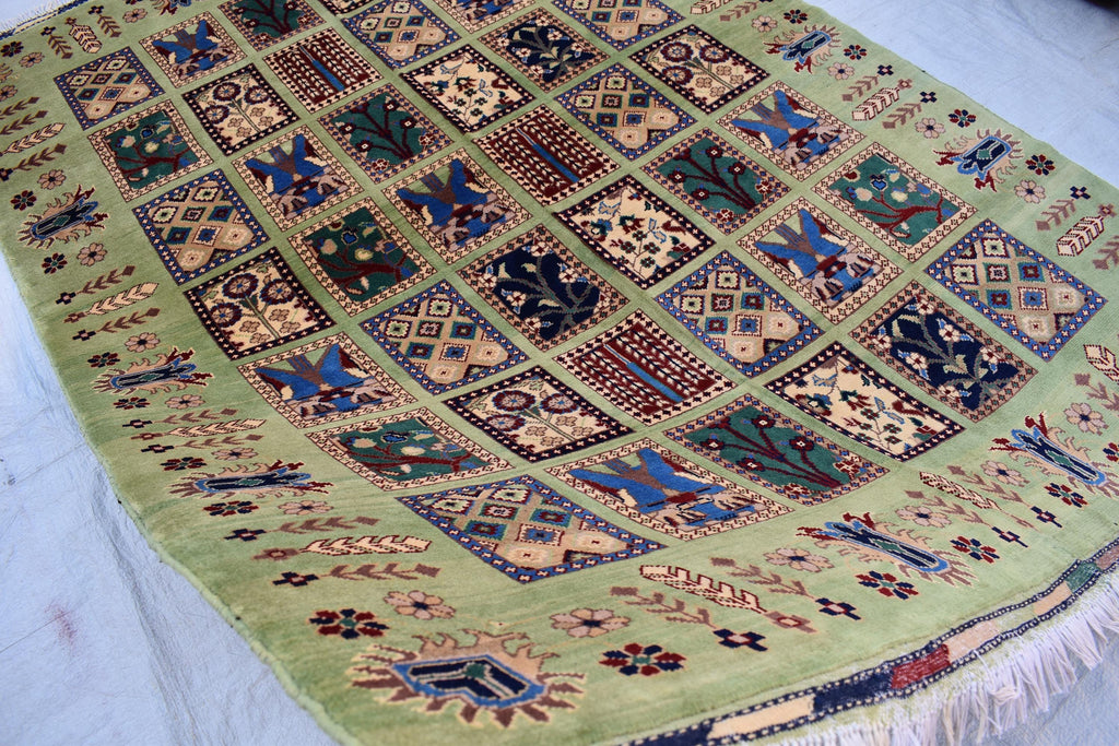 Handwoven Maranus Chob Rug 6'11" x 4'11" – Premium Afghan Carpet with Natural Dye and Wool perfect for living room