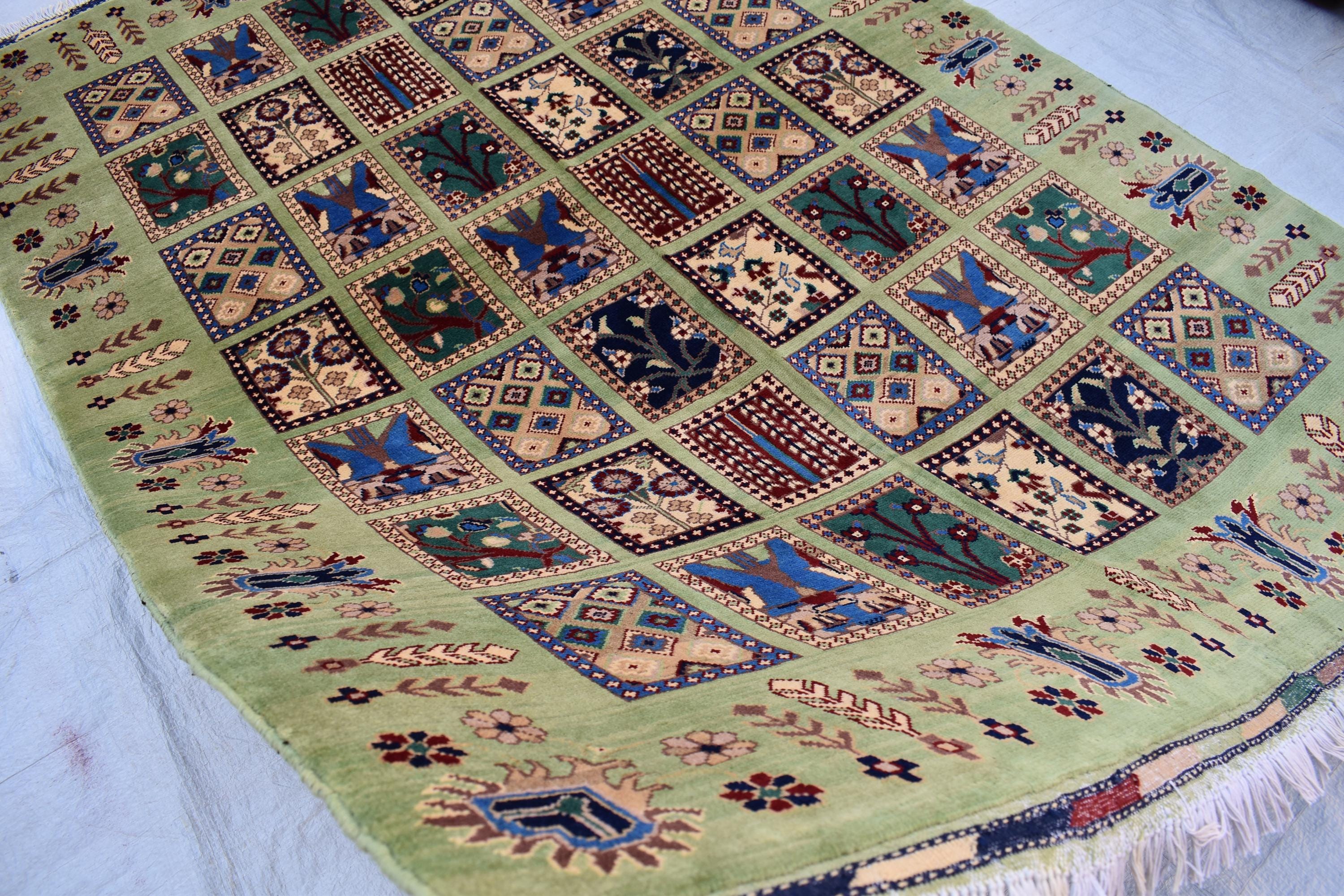 Handwoven Maranus Chob Rug 6'11" x 4'11" – Premium Afghan Carpet with Natural Dye and Wool perfect for living room