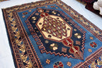 Handmade Maranus Carpet 6.7x4.9 ft - Authentic Afghan Wool Rug, Unique Traditional Design for living room or dining room