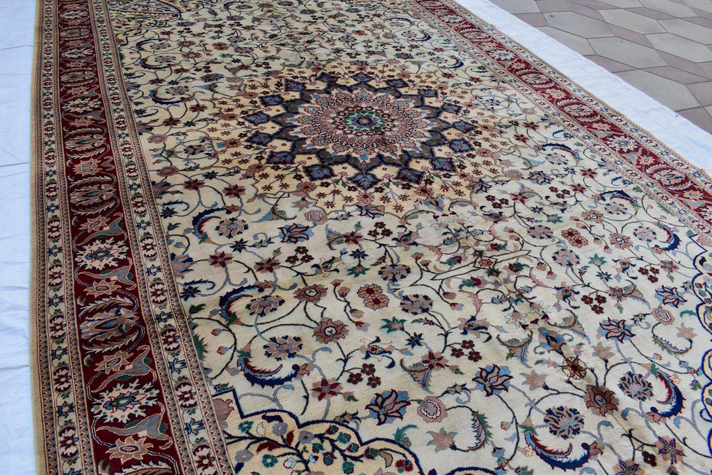 Handmade Chob Rang Carpet 16.8x9.7 ft – Large Afghan Wool Rug, Natural Dyes & Traditional Design, for living room, farm house