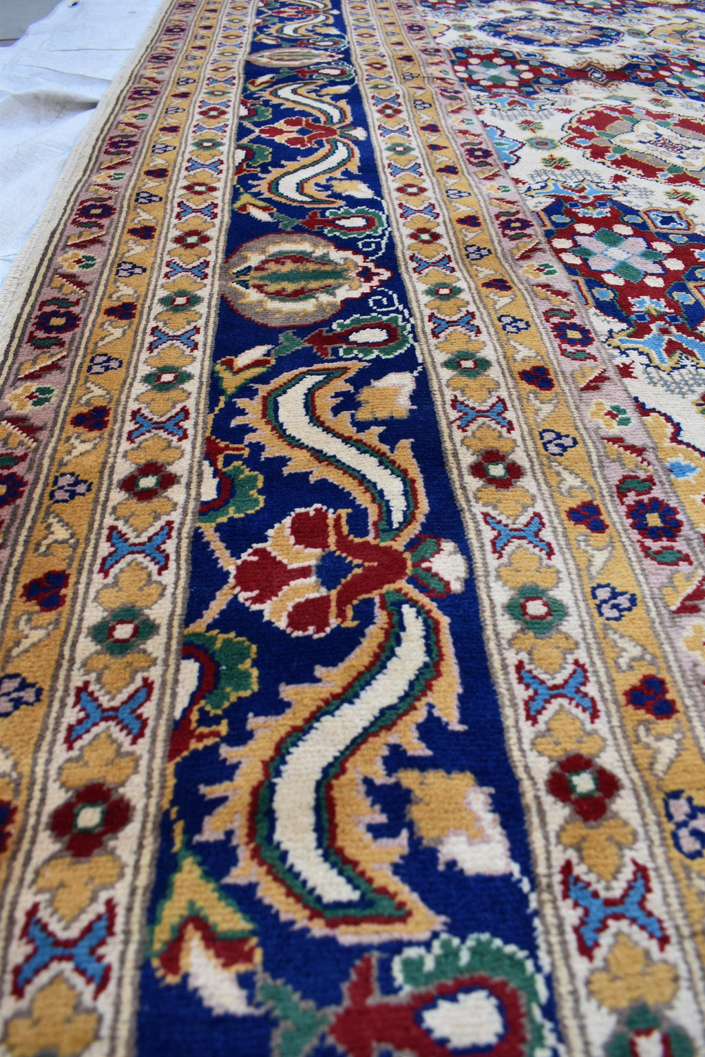 17x10 Handmade Chob Rang Carpet Authentic Afghan Wool Rug | Large Vintage Area Carpet for living room and dinning room 17.3x9.5 ft