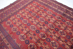 Waziri Vintage Handmade Afghan Carpet 9.11 x 6.9 ft – Natural Wool Rug with Traditional Patterns, Living room Rug, Bedroom Rug