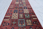Handmade Maranus Runner Rug - 13x3 ft | Elegant Afghan Carpet for Hallways, Entryways, Narrow Rug, Handmade Runner