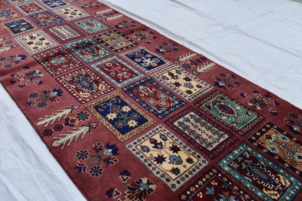 Handmade Maranus Runner Rug - 13x3 ft | Elegant Afghan Carpet for Hallways, Entryways, Narrow Rug, Handmade Runner