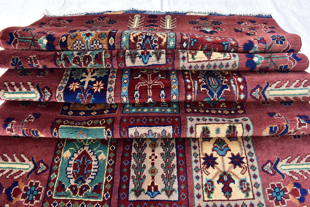 Handmade Maranus Runner Rug - 13x3 ft | Elegant Afghan Carpet for Hallways, Entryways, Narrow Rug, Handmade Runner