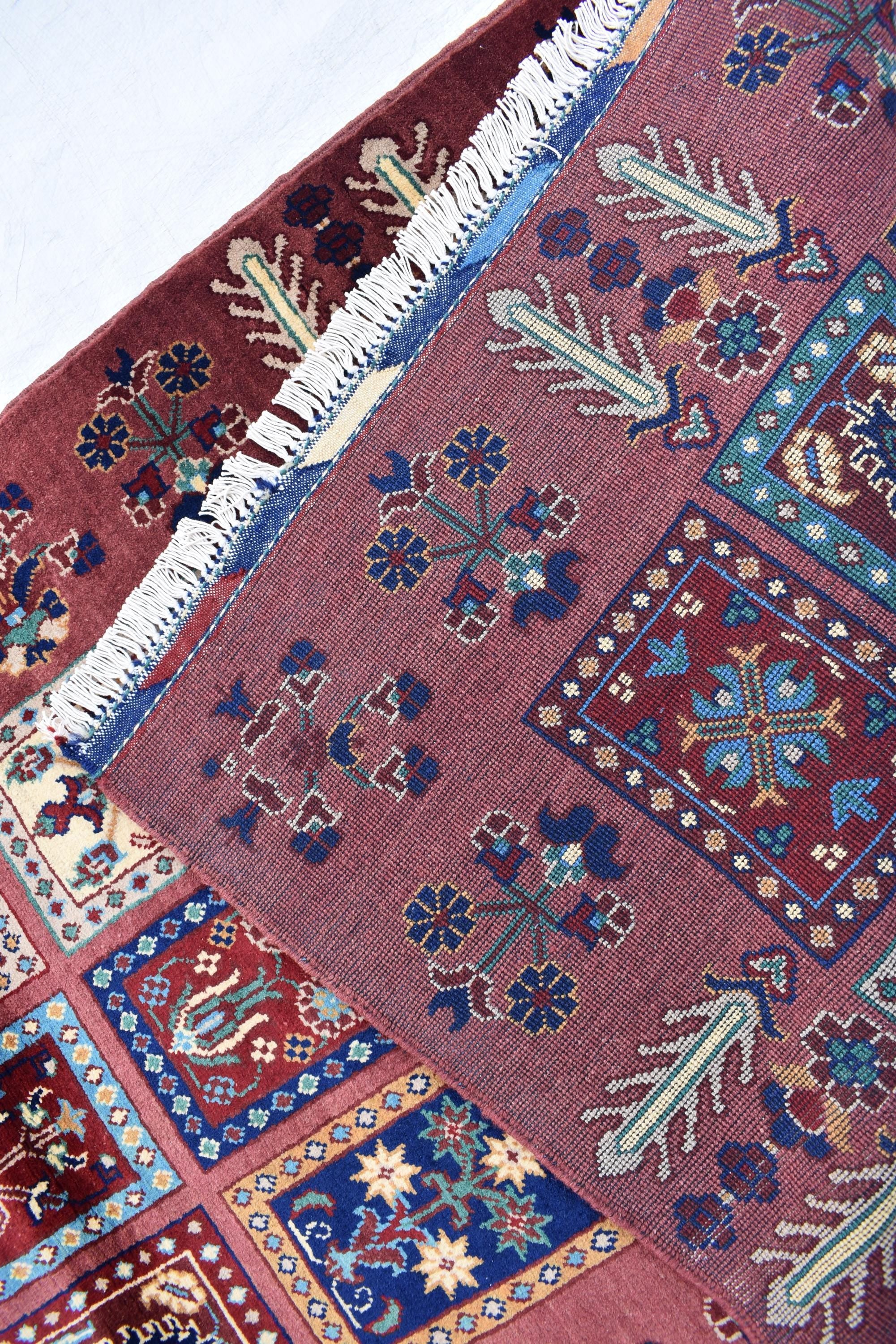 Handmade Maranus Runner Rug - 13x3 ft | Elegant Afghan Carpet for Hallways, Entryways, Narrow Rug, Handmade Runner