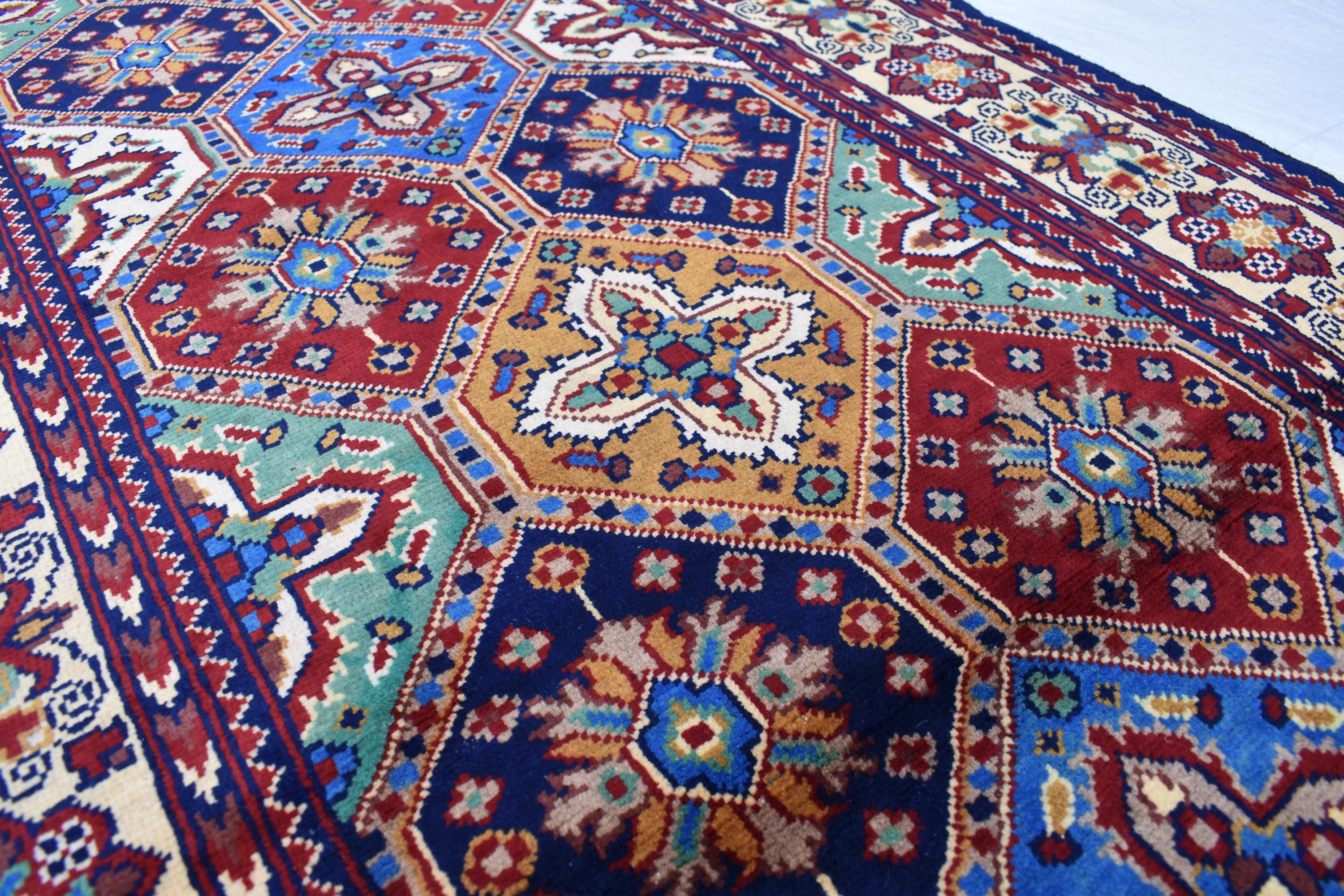 Handwoven Kashi Runner Rug - 13x3 ft | Authentic Afghan Carpet for Hallway, Traditional tribal runner, Entryway Rug, Rustic Hallway Rug