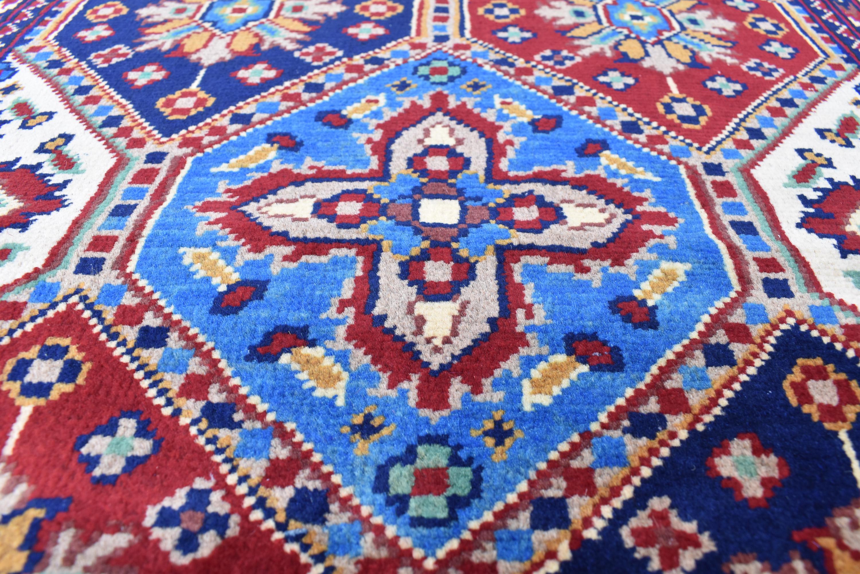 Handwoven Kashi Runner Rug - 13x3 ft | Authentic Afghan Carpet for Hallway, Traditional tribal runner, Entryway Rug, Rustic Hallway Rug
