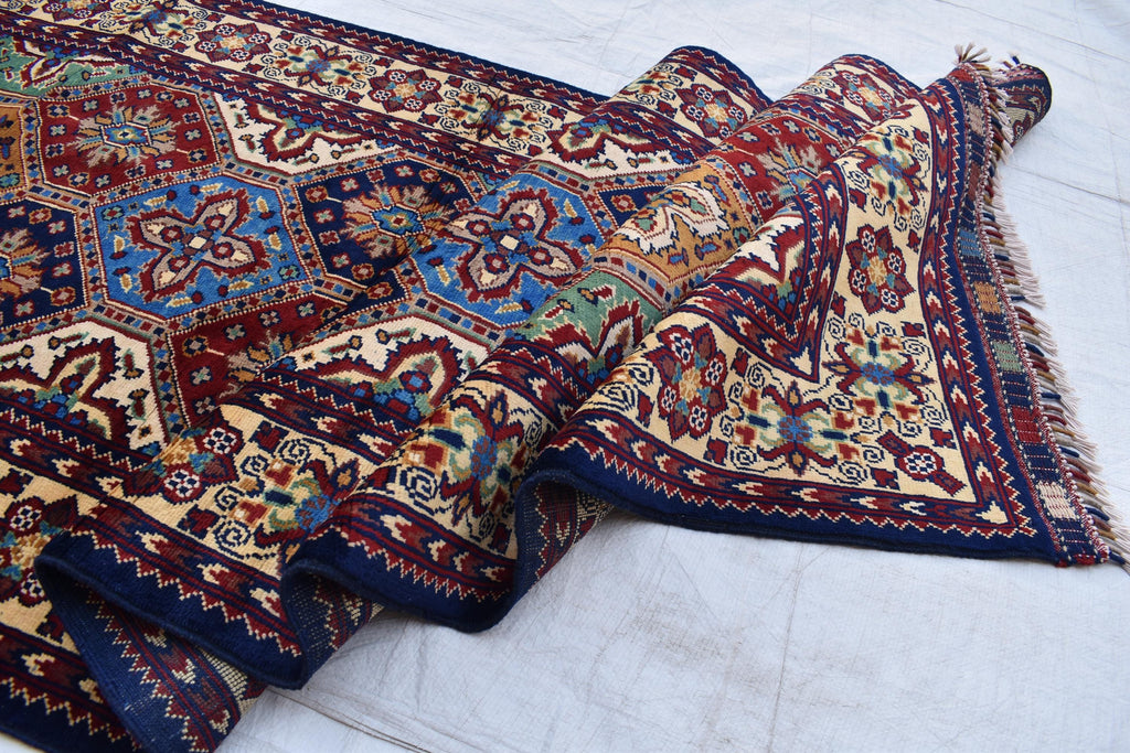 Handwoven Kashi Runner Rug - 13x3 ft | Authentic Afghan Carpet for Hallway, Traditional tribal runner, Entryway Rug, Rustic Hallway Rug