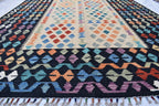 Handmade Kilim Chobi Rug - 9.8x6.8 ft | Traditional Afghan Carpet for Living Rooms | Farm House Rug | Bedroom Rug