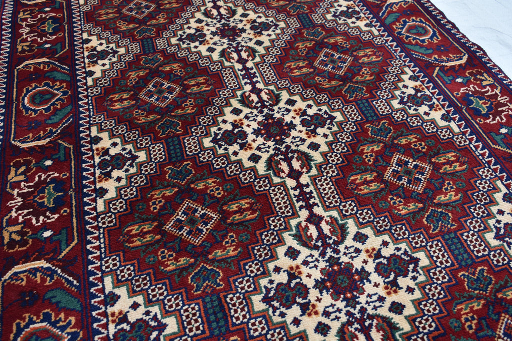 Handwoven Afghan Runner Rug - 18.2x3.1 ft | Authentic Afghan Carpet for Hallway Rug, Entryway Rug, Rustic Hallway Rug