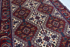Handwoven Afghan Runner Rug - 18.2x3.1 ft | Authentic Afghan Carpet for Hallway Rug, Entryway Rug, Rustic Hallway Rug