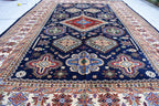 Handmade Kashi Maranus Carpet - 9.10x6.7 ft | Authentic Afghan Rug with Traditional Patterns