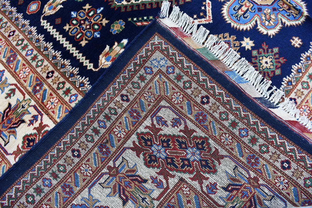 Handmade Kashi Maranus Carpet - 9.10x6.7 ft | Authentic Afghan Rug with Traditional Patterns