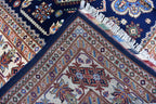 Handmade Kashi Maranus Carpet - 9.10x6.7 ft | Authentic Afghan Rug with Traditional Patterns