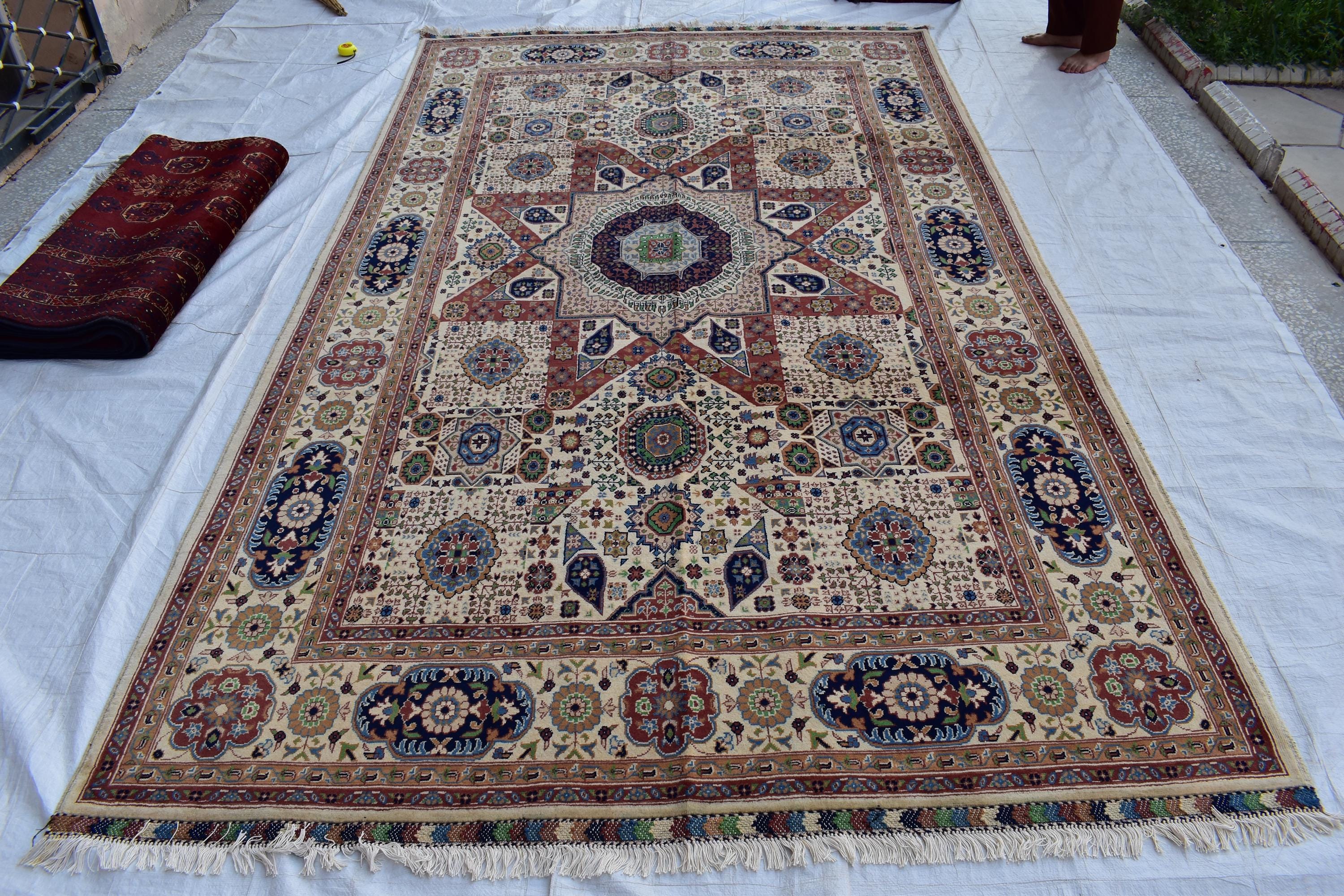 Chob Rang Carpet - 11.5x6.7 ft | Handwoven Afghan Rug with Rich Patterns and Colors