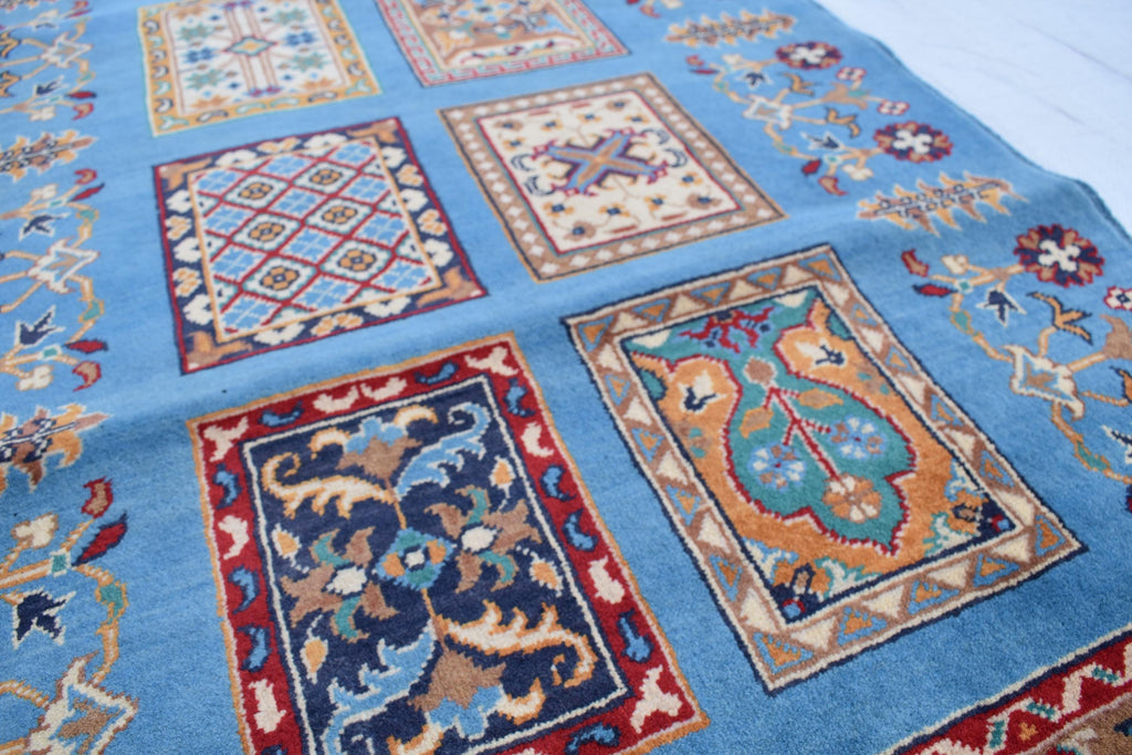 Handwoven Ayni Runner - 6.11 x 2.9 ft | Traditional Afghan tribal carpet for Hallway Runner, Entryways long Runner