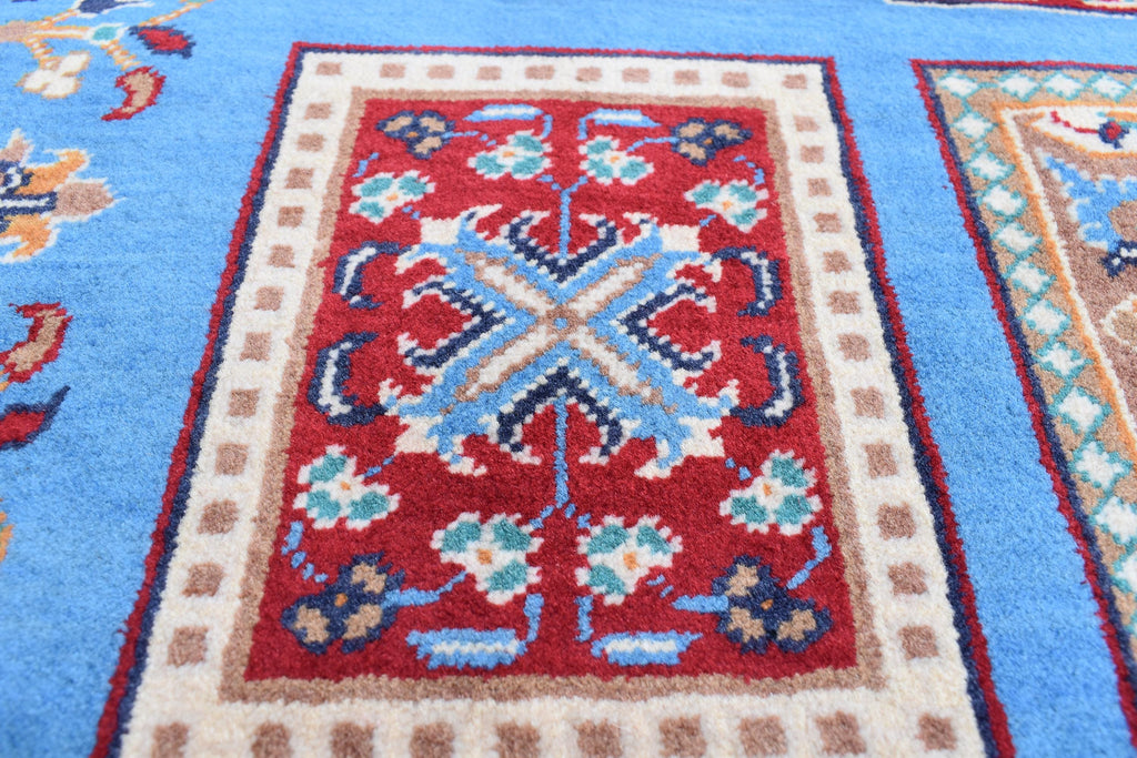 Handwoven Ayni Runner - 6.11 x 2.9 ft | Traditional Afghan tribal carpet for Hallway Runner, Entryways long Runner