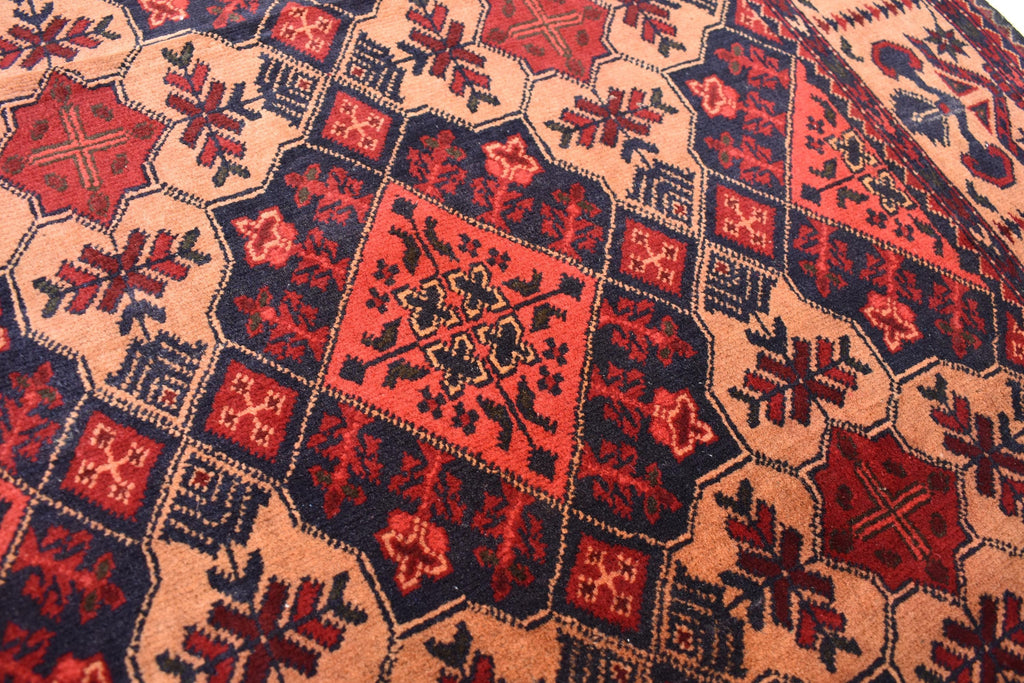 Tribal Yousafi Runner Rug - 12.9 x 3 ft | Handwoven Afghan Wool Carpet with Geometric Patterns | Hallway Runner | Entryway Rug