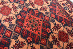 Tribal Yousafi Runner Rug - 12.9 x 3 ft | Handwoven Afghan Wool Carpet with Geometric Patterns | Hallway Runner | Entryway Rug