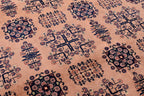 Gorgeous Bukhara Handmade Carpet - 10.2 x 6.7 ft | Authentic Afghan Wool Rug with Traditional Design | Living Room Rug | Office Rug