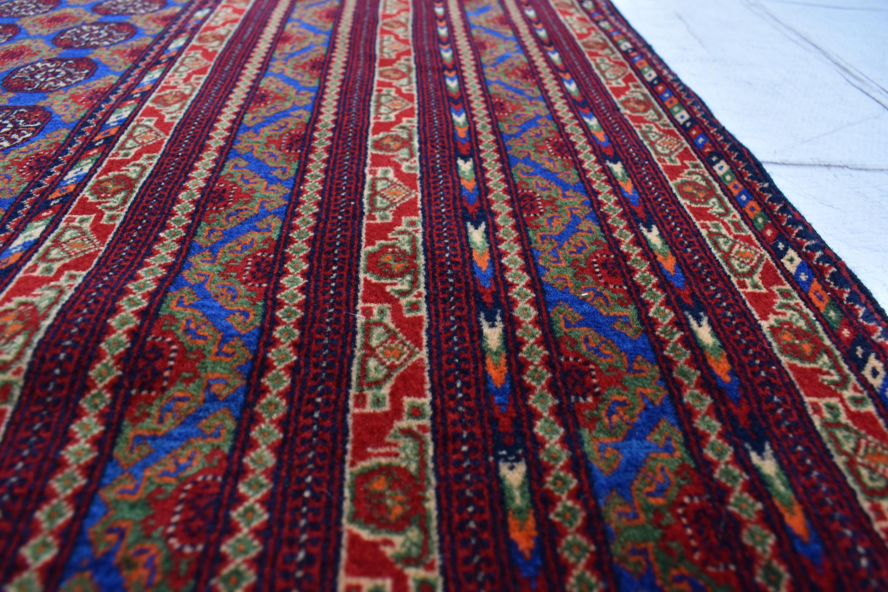 Authentic MORAI-GUL BELJIK Vintage Afghan Carpet – 9.9 x 6.7 ft – Handwoven Masterpiece | Living Room Rug | Bedroom Rug